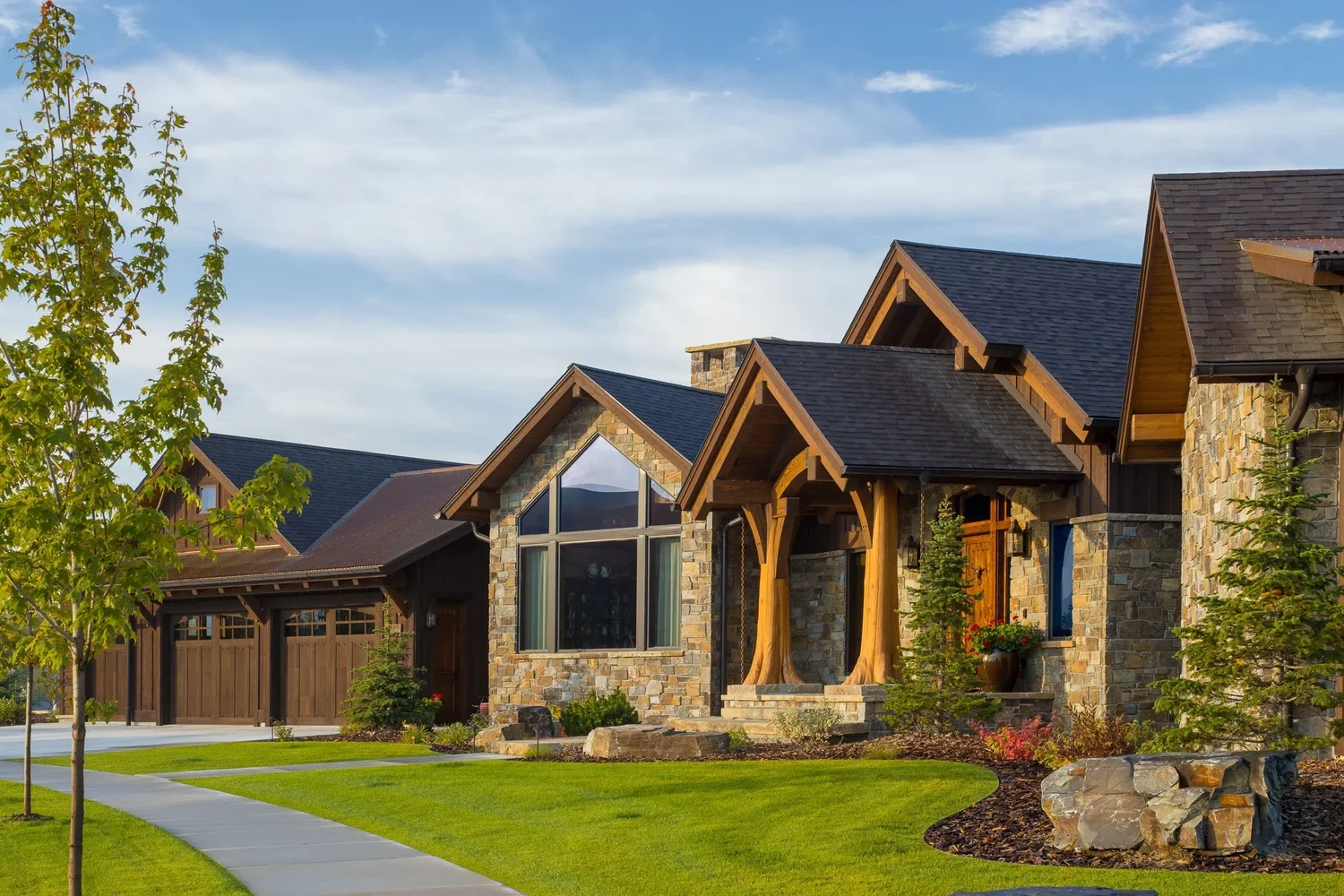 Custom home exterior, Edgell Building