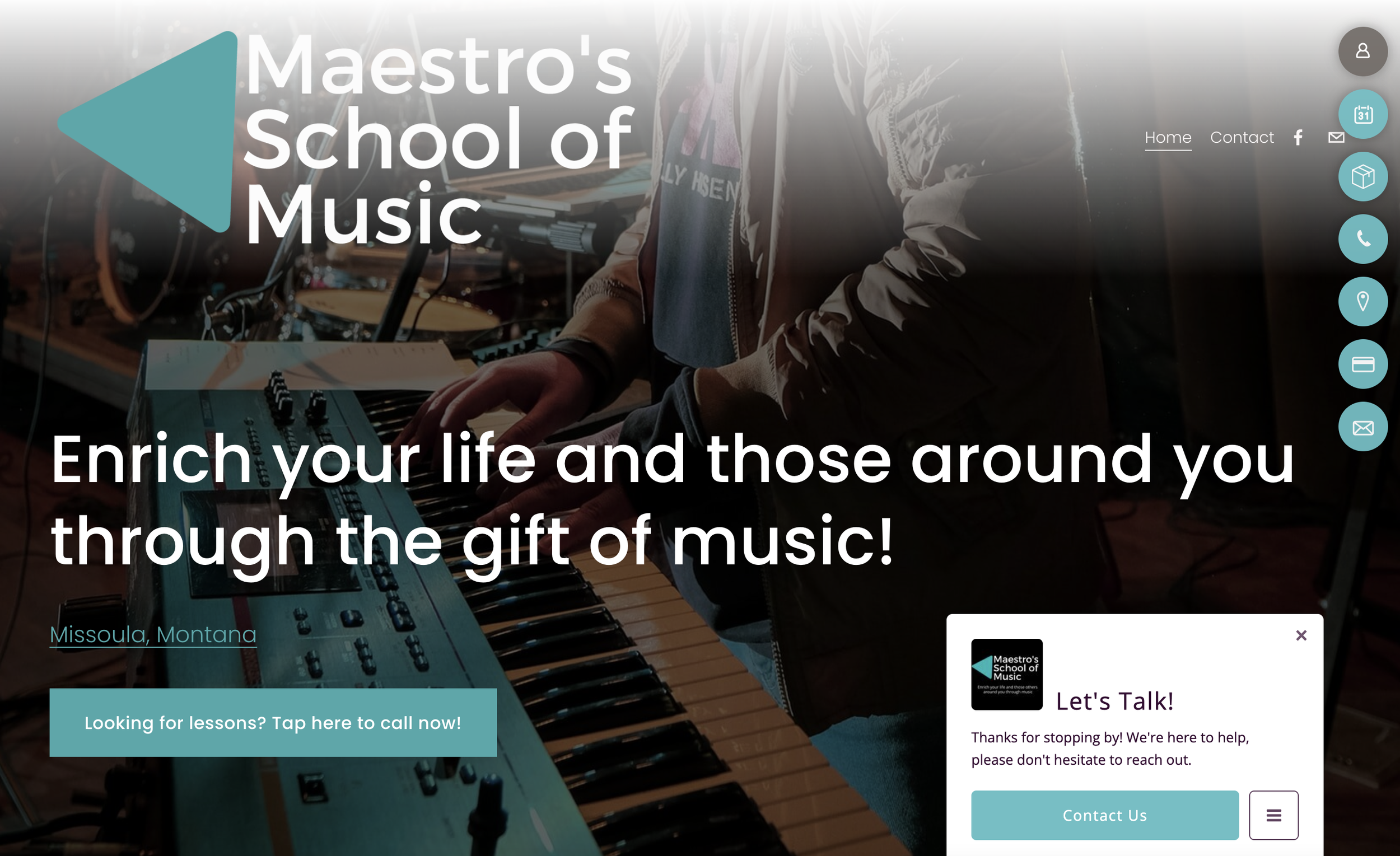 Maestro's School of Music — music school website by John August Design