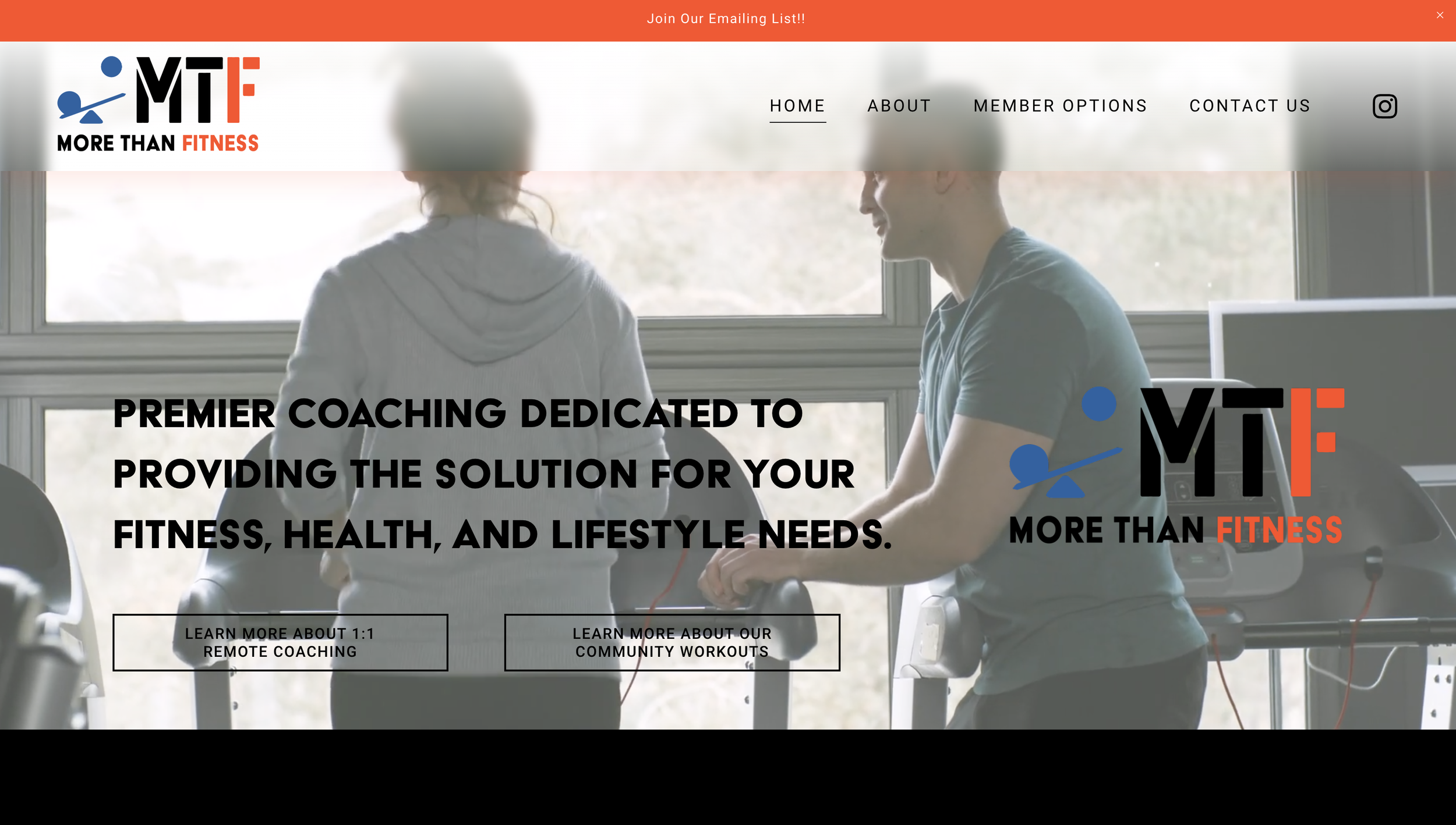 More Than Fitness — coaching website by John August Design