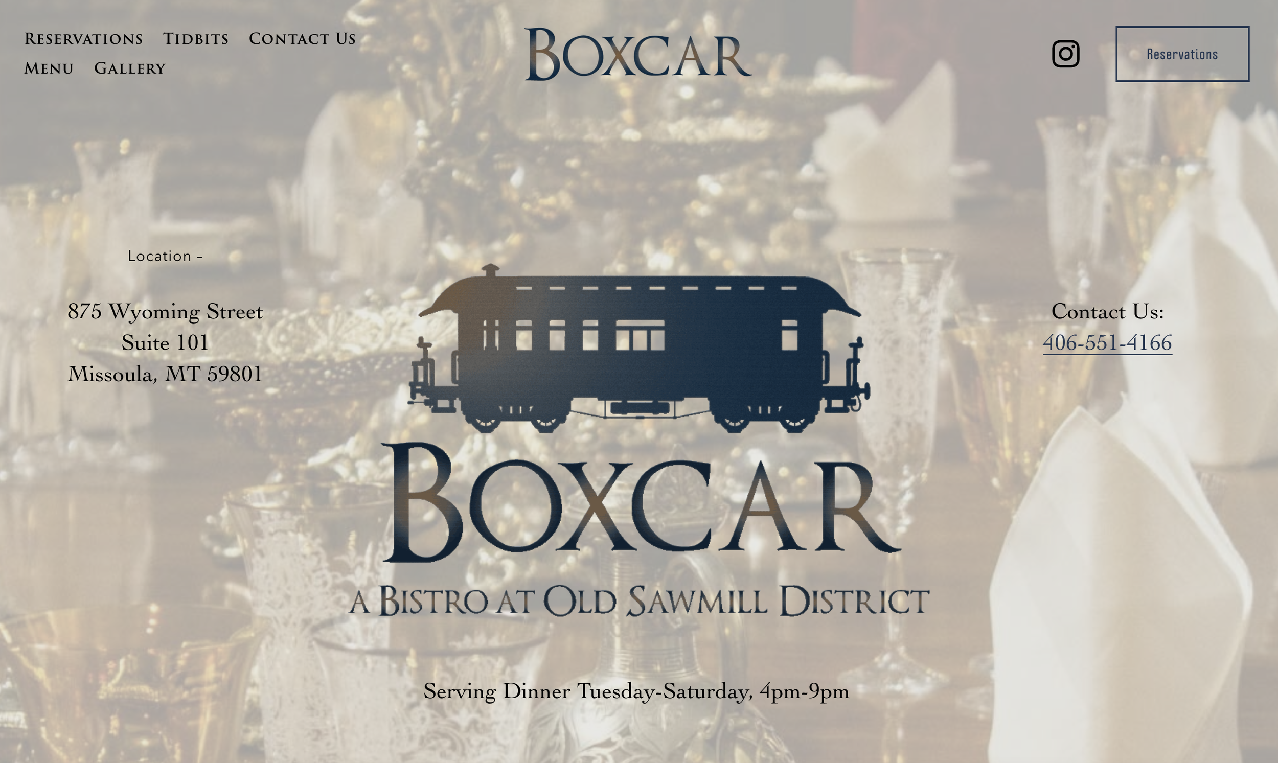 Boxcar Bistro — restaurant branding and website by John August Design