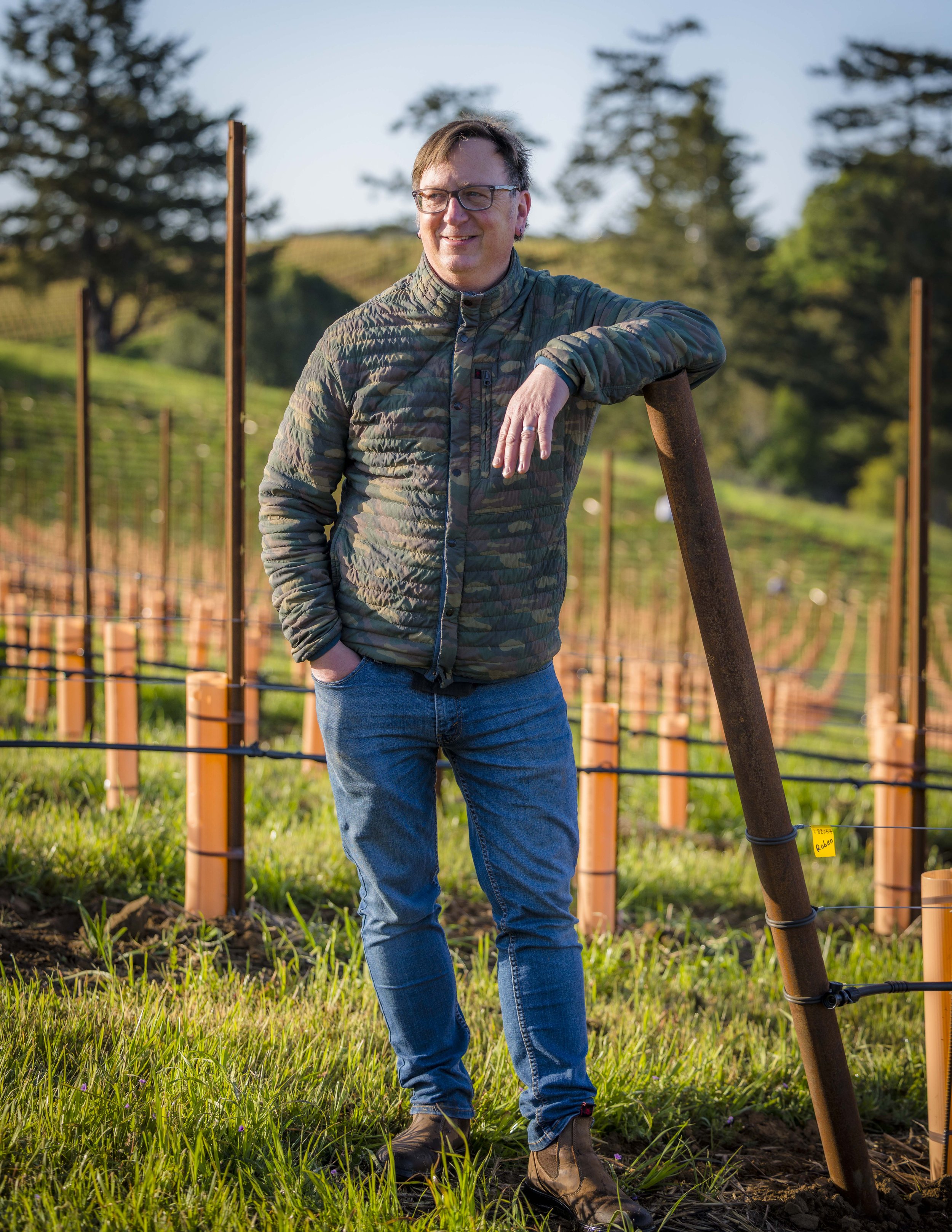 Viticulturist & Winemaker Jeff Baccus, Occidental, California.