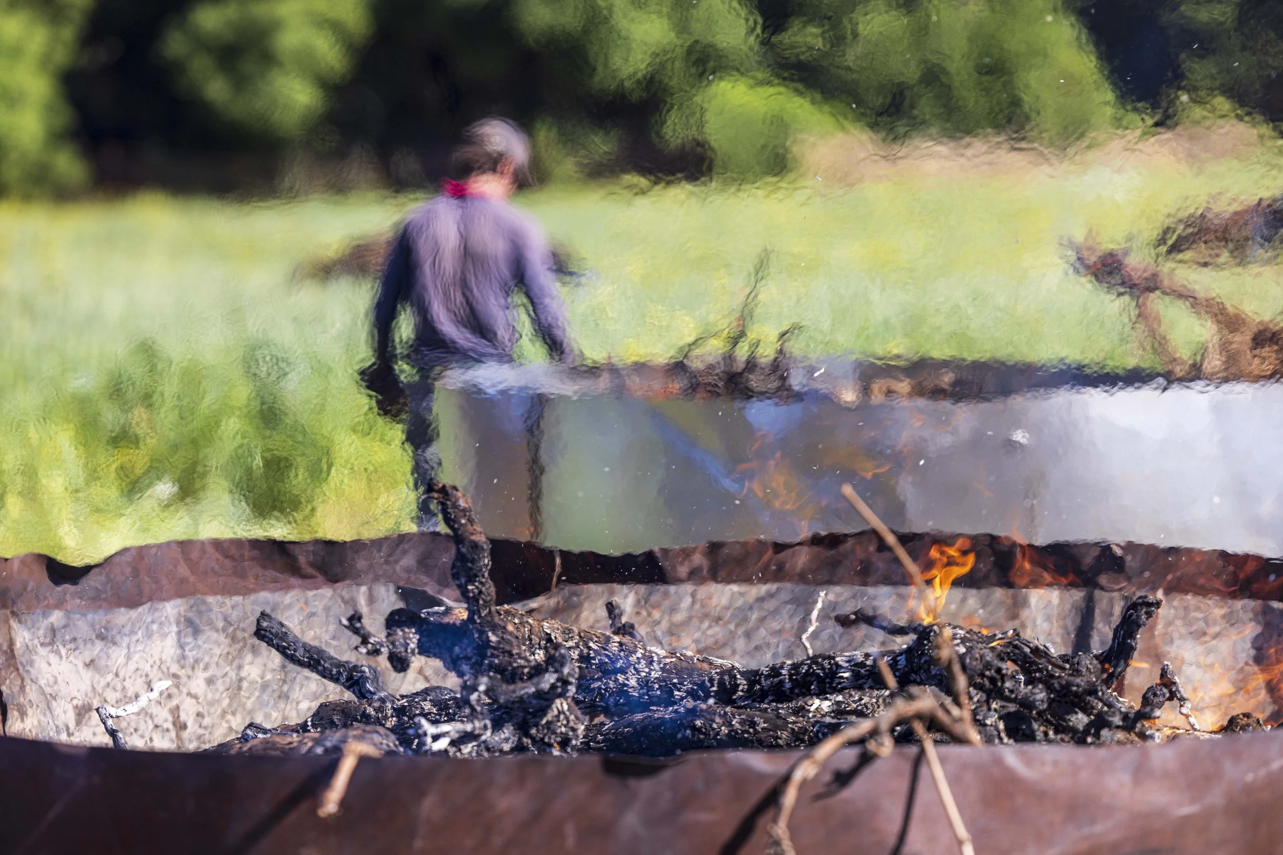 Making Biochar in Sonoma County, California.