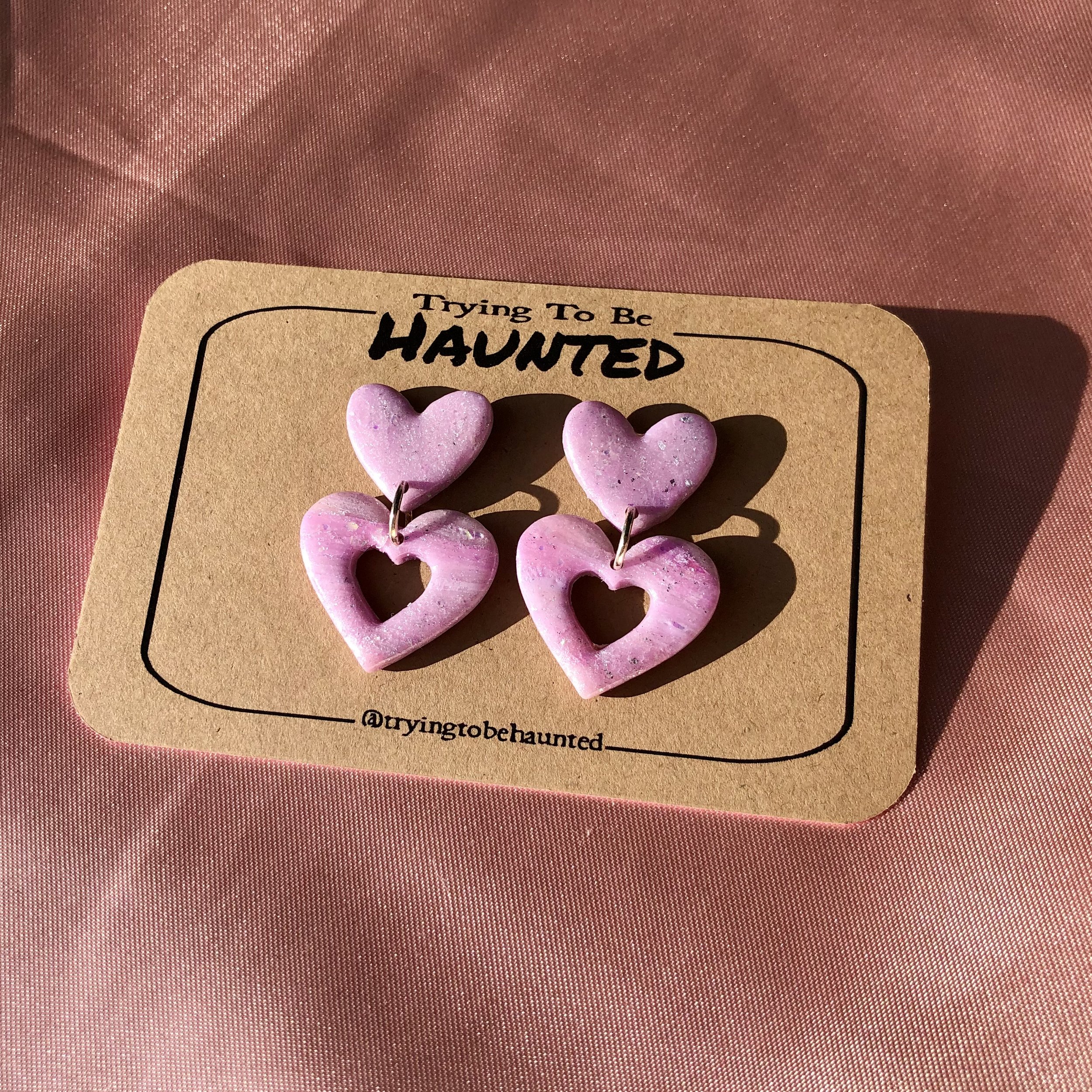 Lavender Sparkle Hearts