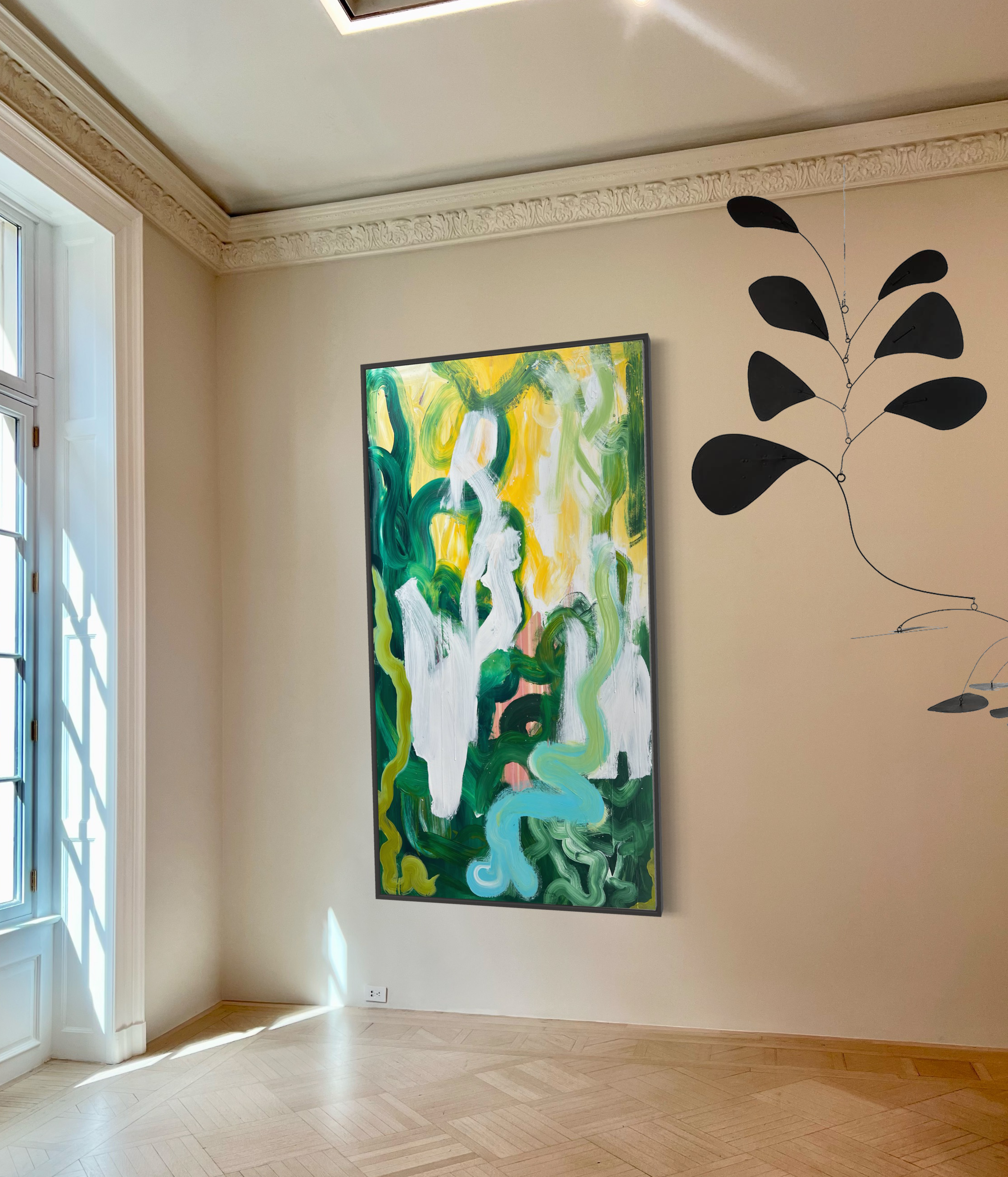  RUSSIAN RIVER 
 acrylic on archival polyester 
 38.5 x 65.5 inches
 98 x 166 cm
  available 
