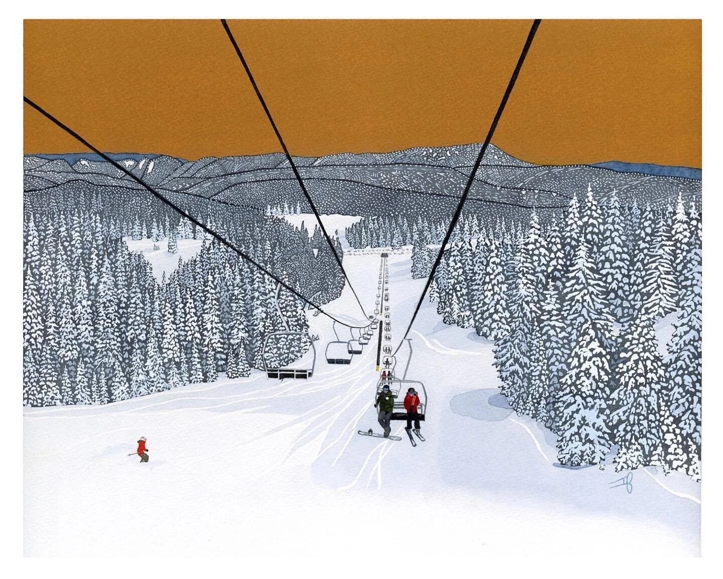 &ldquo;Ochre Lift Day&rdquo; is now available as a print in my Etsy shop! And, tomorrow is the last day to order from my Etsy or web shop and have your art ship this week. Orders placed after tomorrow will ship the week after Christmas :)
.
.
.
.
.
.