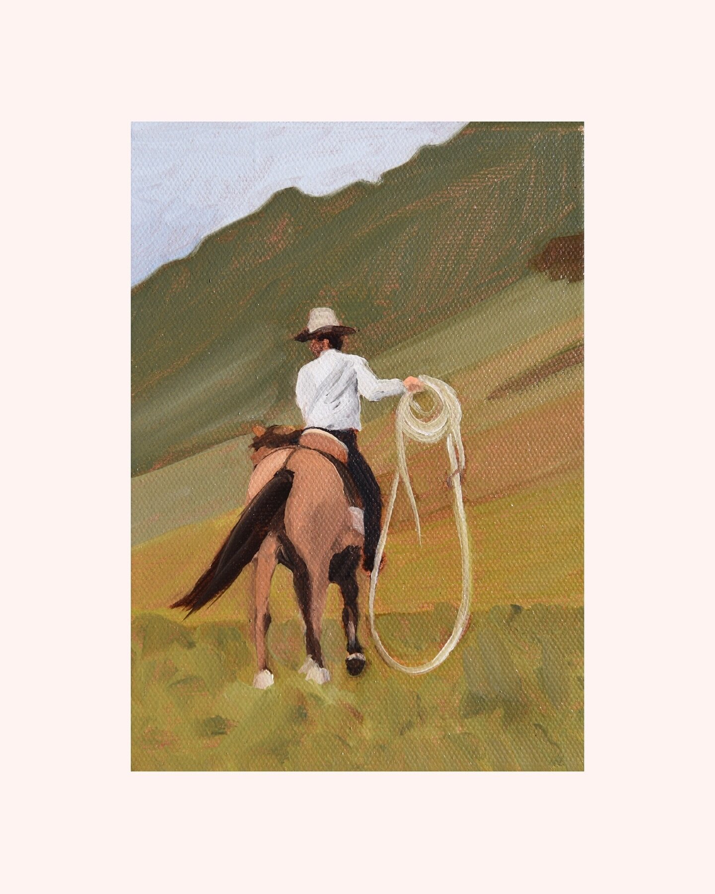 Oil practice! Little 5x7 of my guy.
.
.

.
.
.
.
.
.
.
.
.
.
.
.
Thanks for another great reference photo, @charityketscherphotography!
.
#westernlandscape #easternoregon #oregonpainter #cowboyart #westernart #ruraloregon