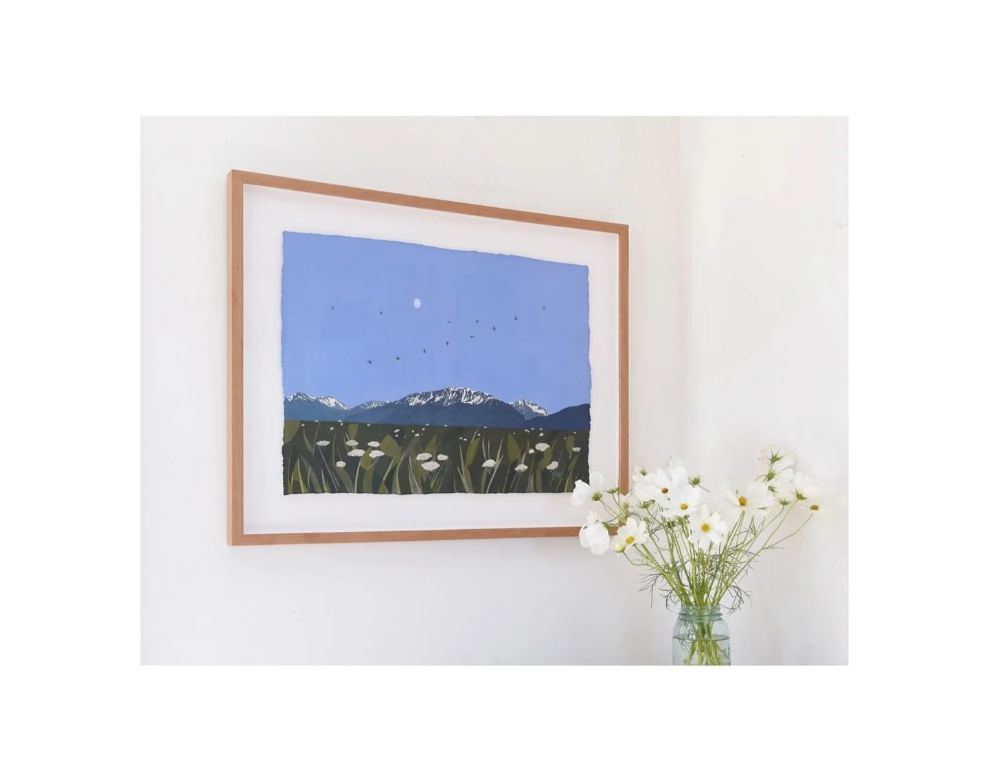 &ldquo;Dusk, Yarrow, Mountains, Moon&rdquo;

Watercolor &amp; gouache on paper, float mounted in a cherry wood frame with museum grade glass. Available on my website :)
.
.
.
.
.
.
.
.
.
.
.
.
.
.
.
.
#wallowamountains #josephoregon #easternoregon #p
