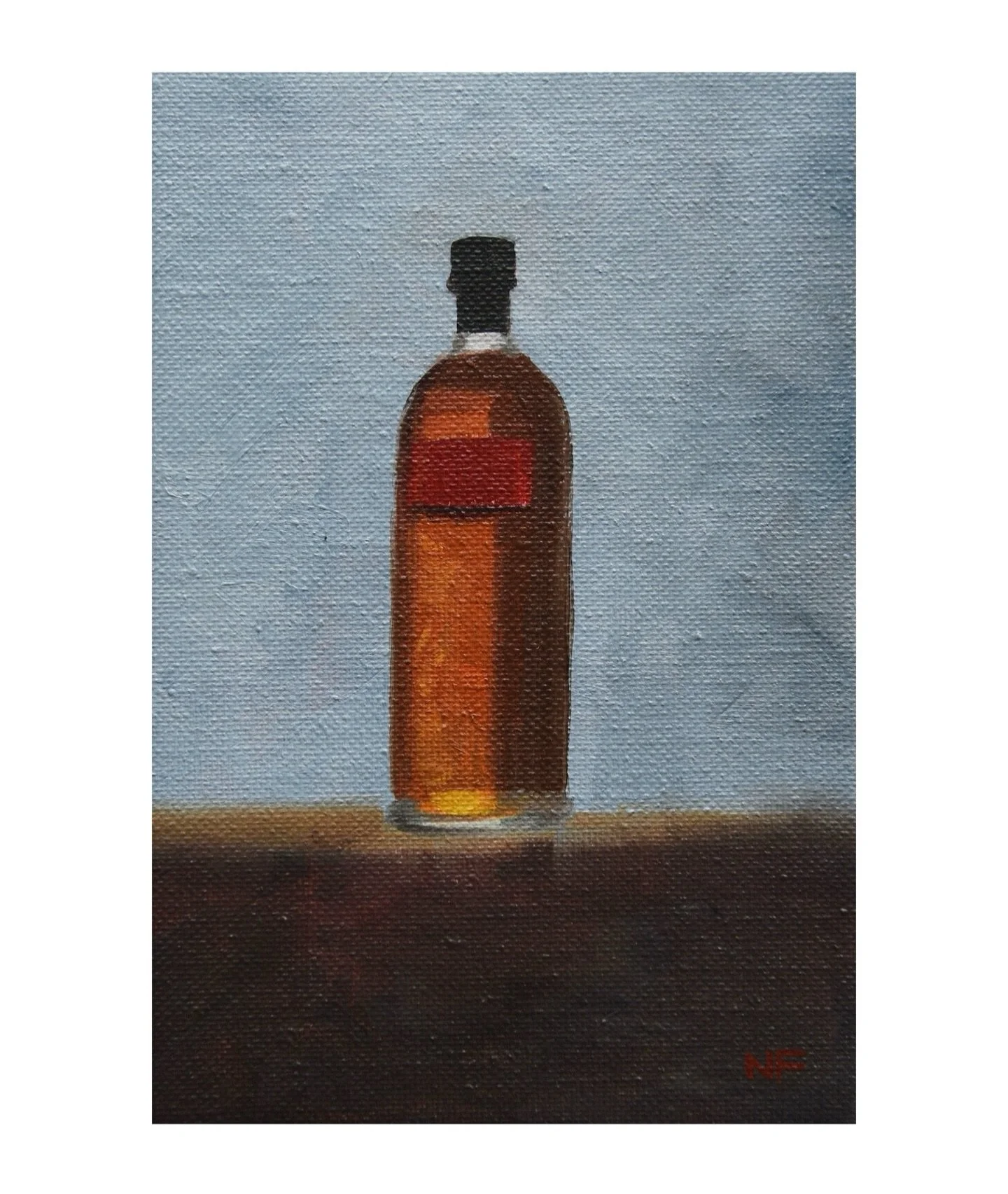 One of several reasons I&rsquo;ve felt a pull to explore painting in oil is the ever-present desire to capture light. This little 4x5 sketch was the first of multiple attempts to render light passing through a whiskey bottle, to notice all the warm, 