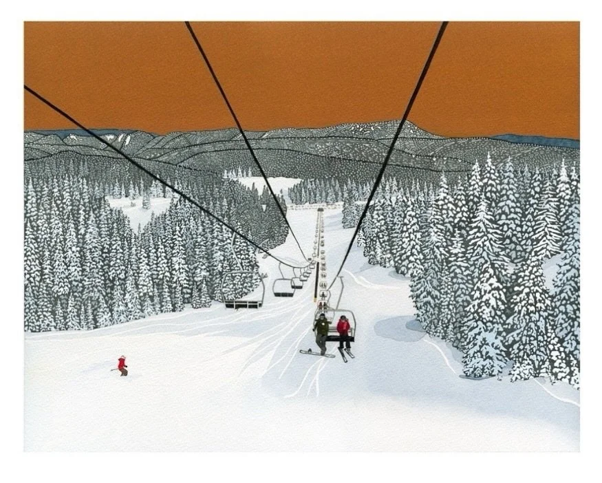 Hi! I hope you&rsquo;re cozy and eating leftovers. Just a reminder that all open edition prints are 15% off in my Etsy shop, with free shipping, until tomorrow night :)
.
.
.
.
.
.
.
.
.
.
.
#skiart #westernlandscape #oregonpainter #mountainart #jose