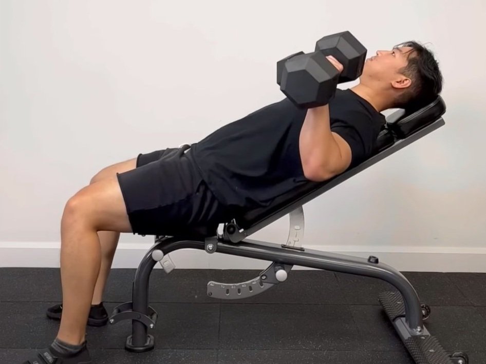 Incline Dumbbell Bench Press - Chest Exercise for Gym 