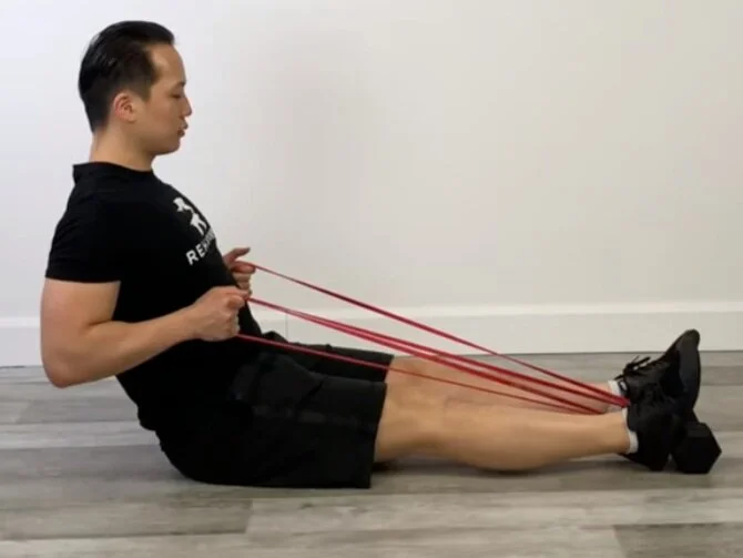 Seated Cable Row Seated Row Exercise With Resistance Bands Row