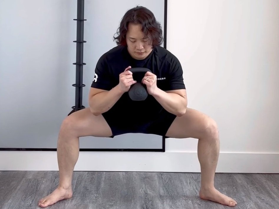 Goblet Sumo Squat — Rehab Hero