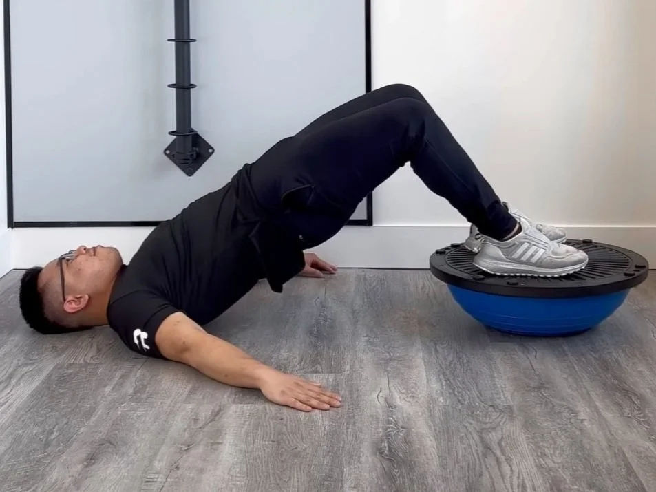 Swiss Ball Wide Leg Bridges Swiss Ball Bent Knee Glute Bridge Wide