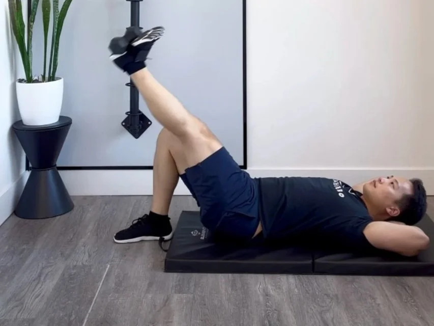 Dumbbell Crook Lying Straight Leg Raise Rehab Hero Dumbbell Crook Lying Straight Leg Raise Rehab Hero