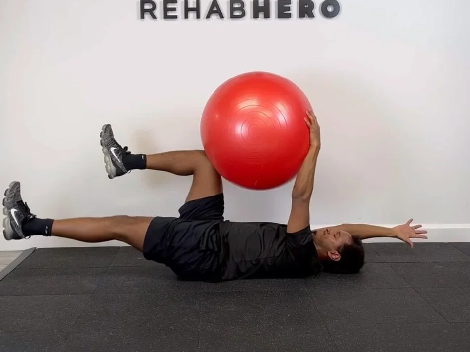Swiss Ball Dead Bug Rehab Hero