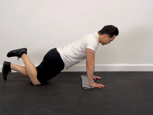 Towel Elevated Half Push-Up — Rehab Hero