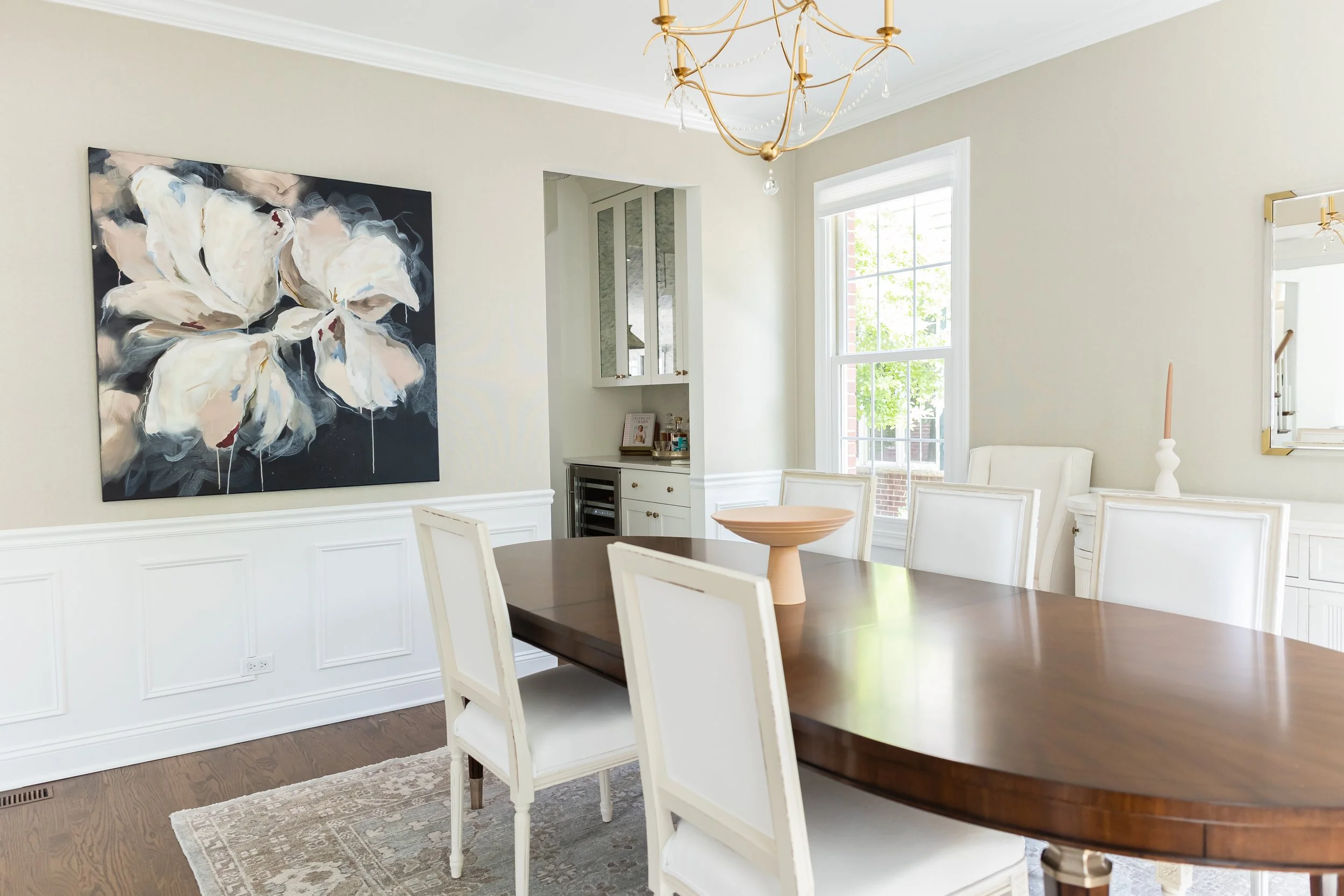 ArtesianDesigns_Swiss Coffee benjamin moore dining room