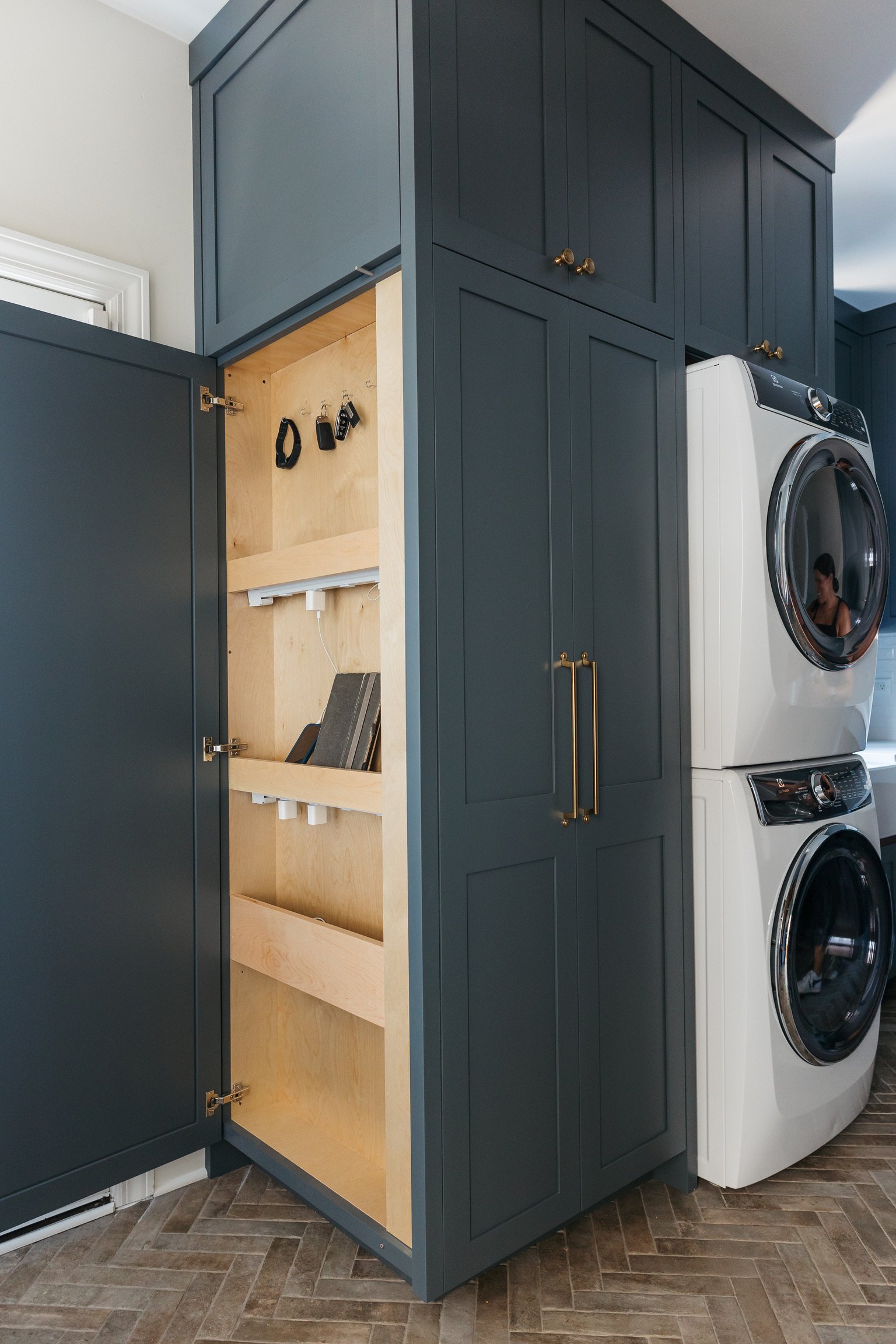 mudroom-reno-herringbone-brick-device-cabinet-hidden-open.jpg