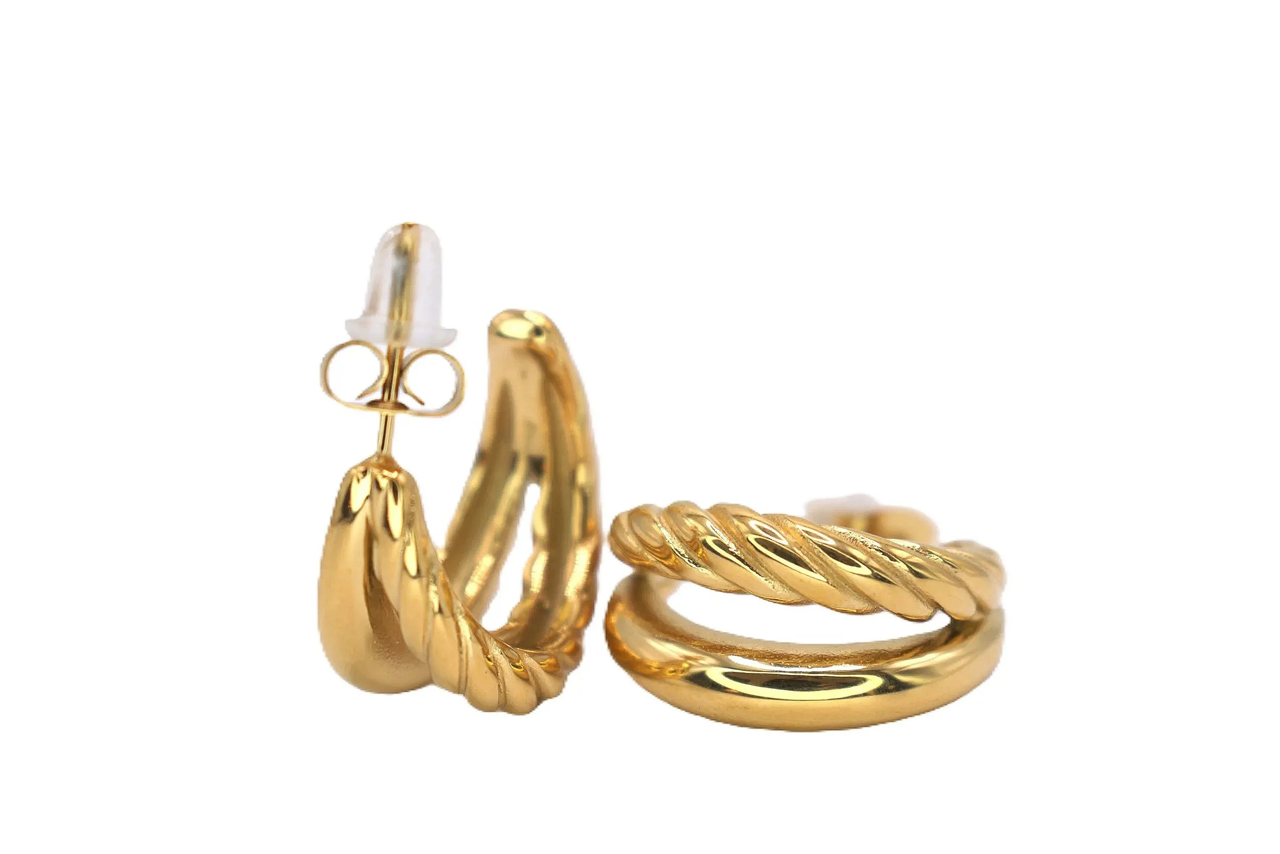 Twisté Double-Layer CC Earrings