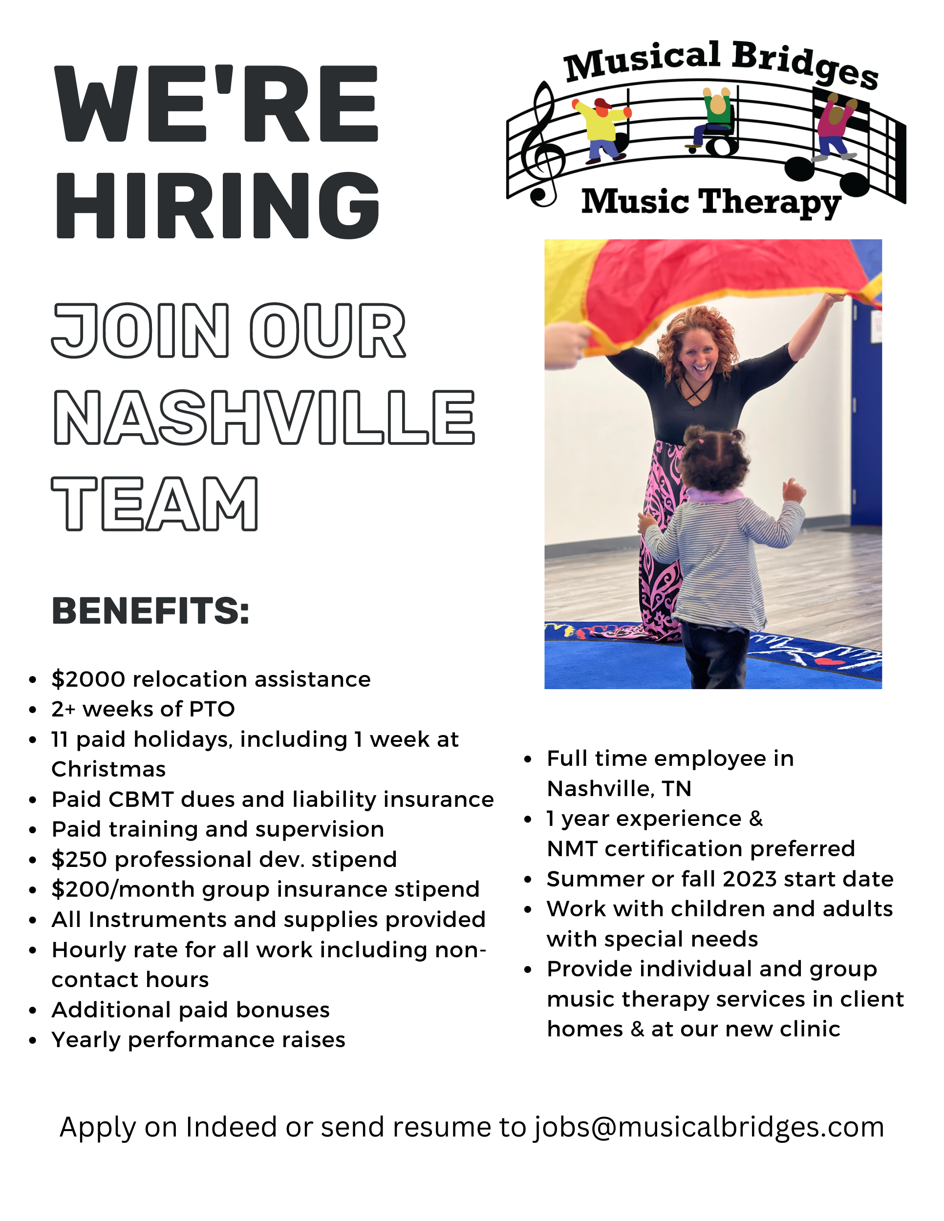 Job Openings — Musical Bridges