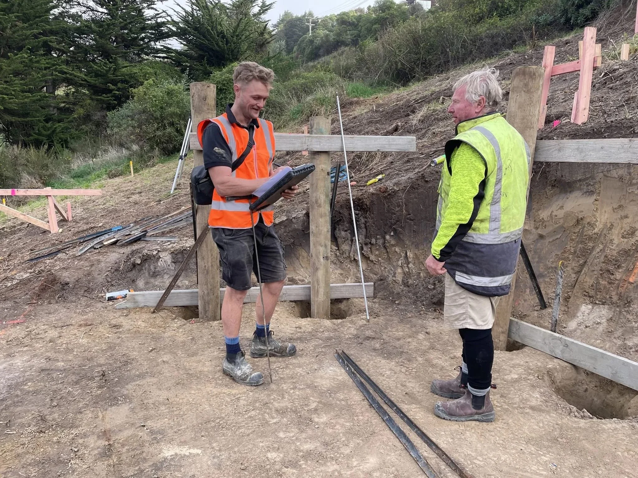 Construction monitoring and site supervision by geotechnical consultant in Halswell, Canterbury.