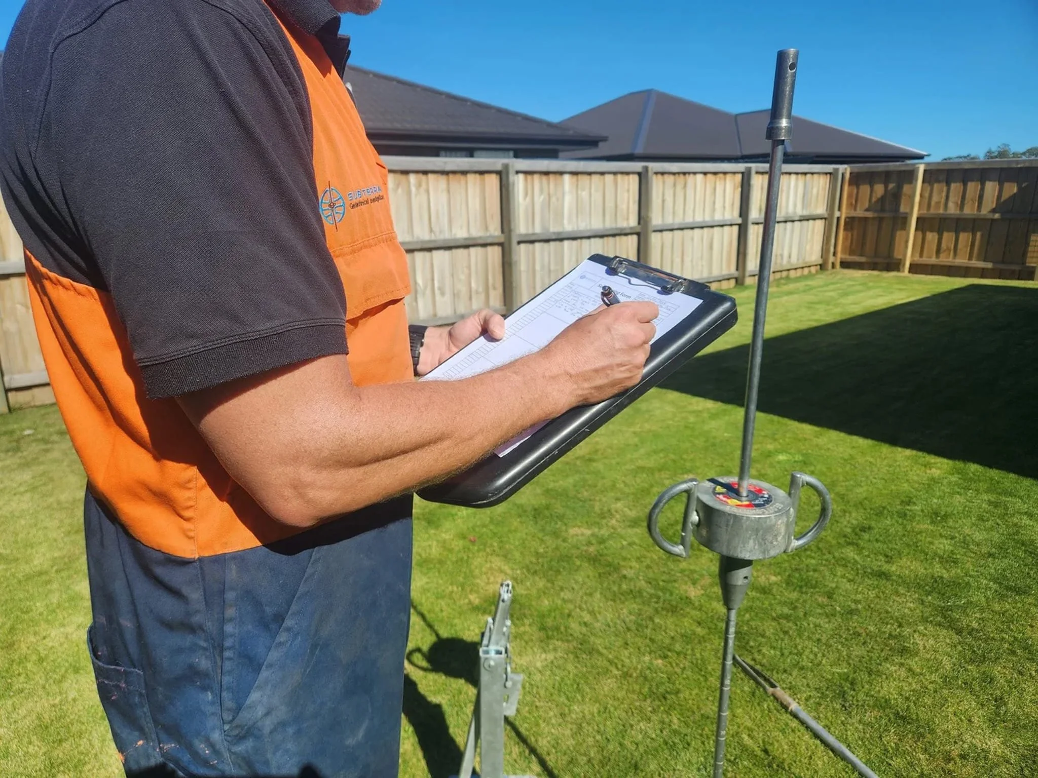 Geotechnical testing and soil analysis performed by geotech engineers Christchurch during site investigation.