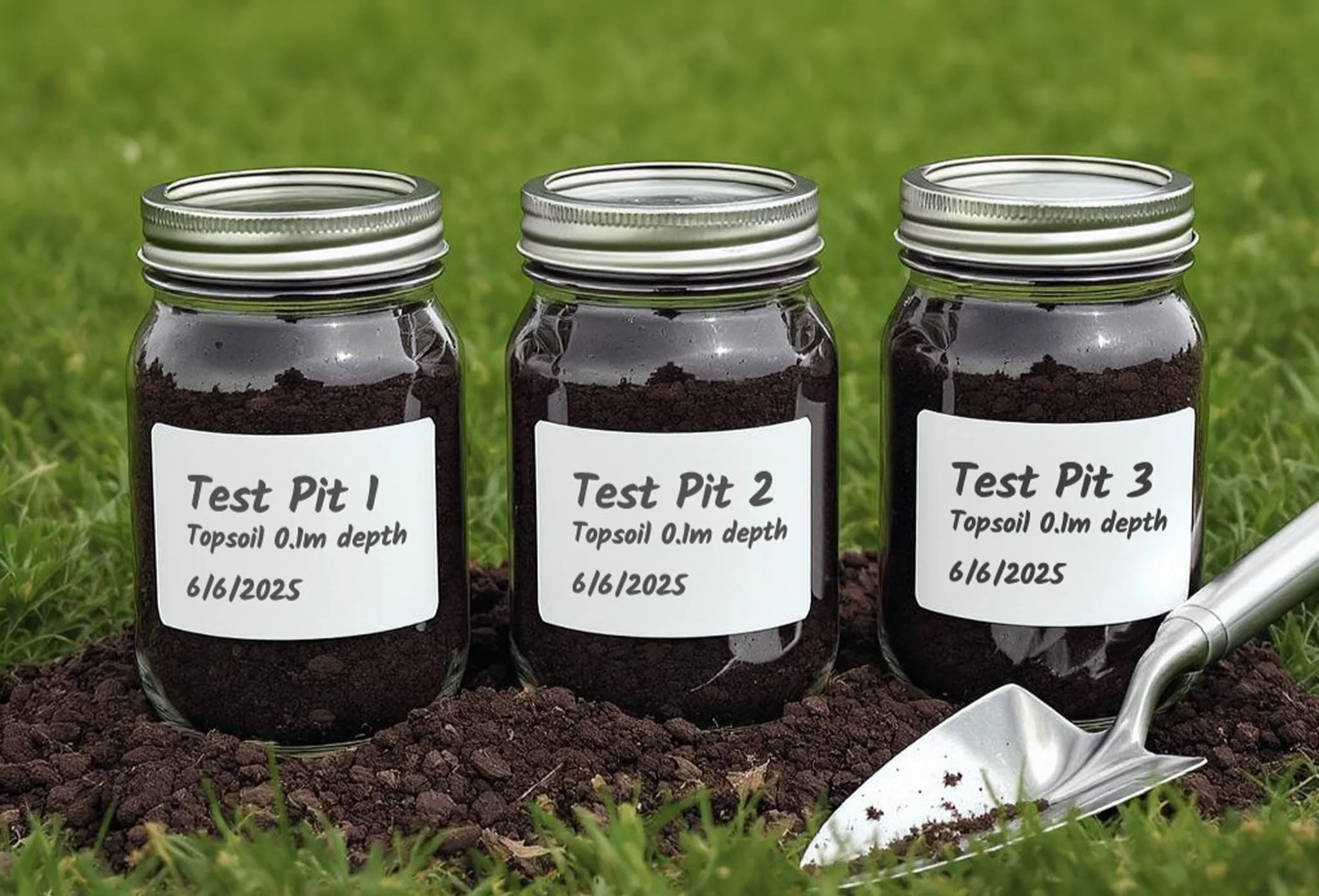 Soil testing samples from geotechnical investigation for environmental site assessment in Wigram, Christchurch.