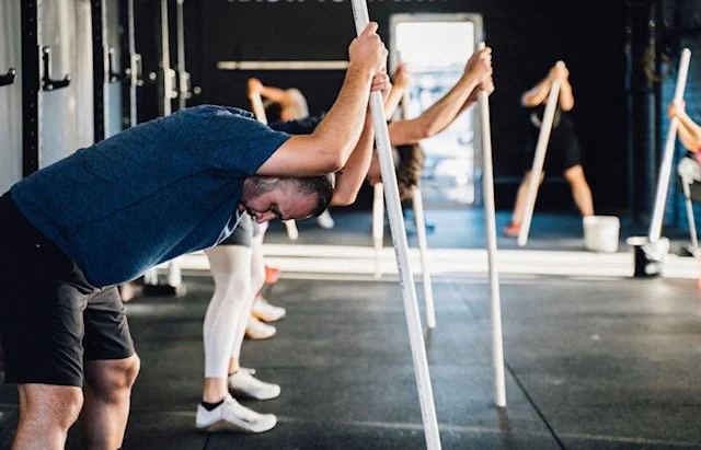 Members warming up on the rig during a group class at Tech City Fit in Sunnyvale, CA