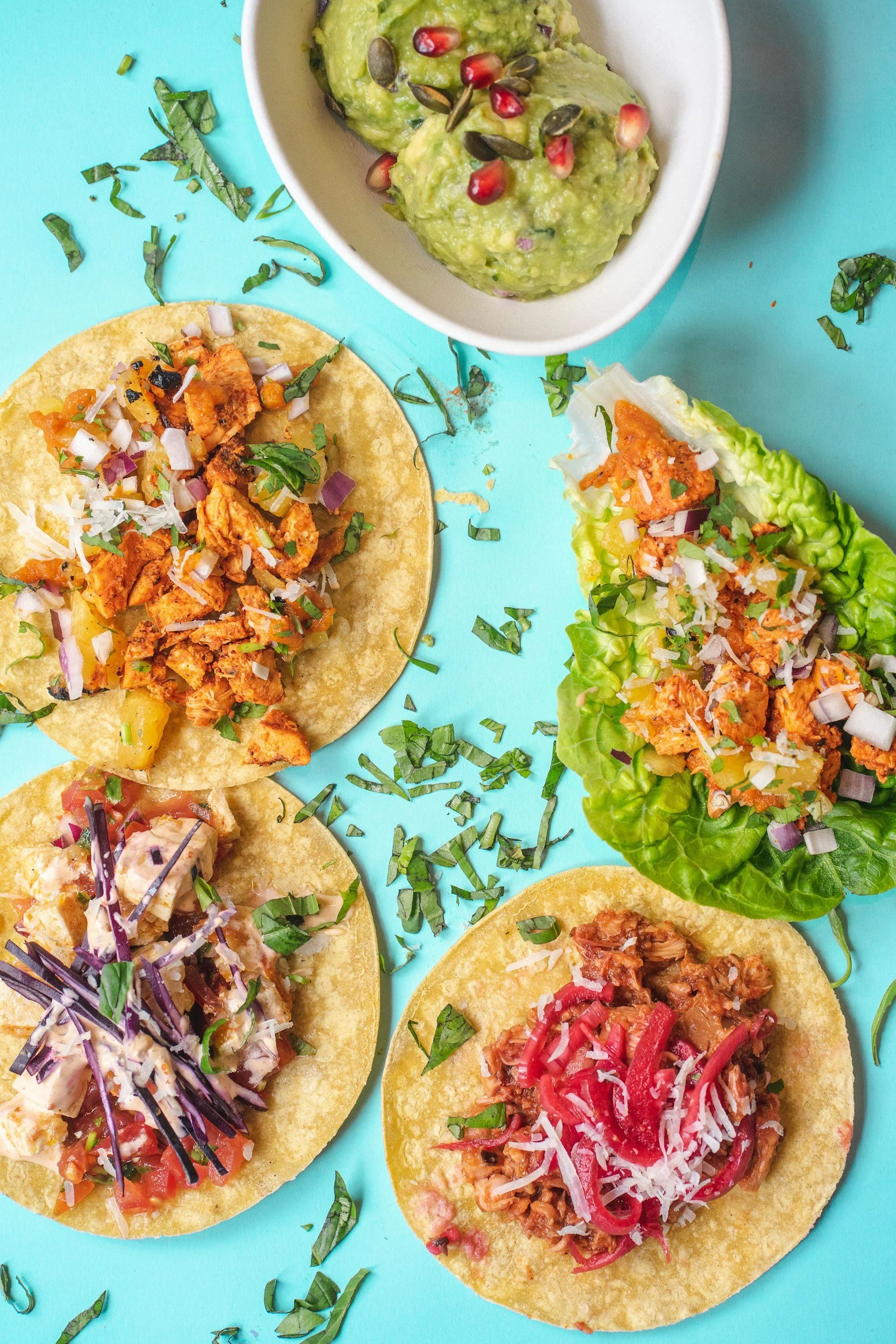 Fish Tacos + Avo Salsa Verde