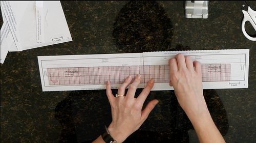 Use your ruler to check that the grainline is straight.