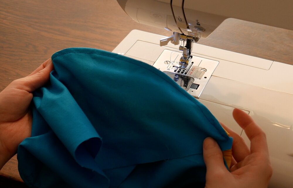 You're finished sewing the French seam!