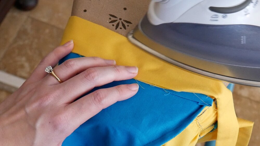 Fold the Cuff in half lengthwise and iron the fold.