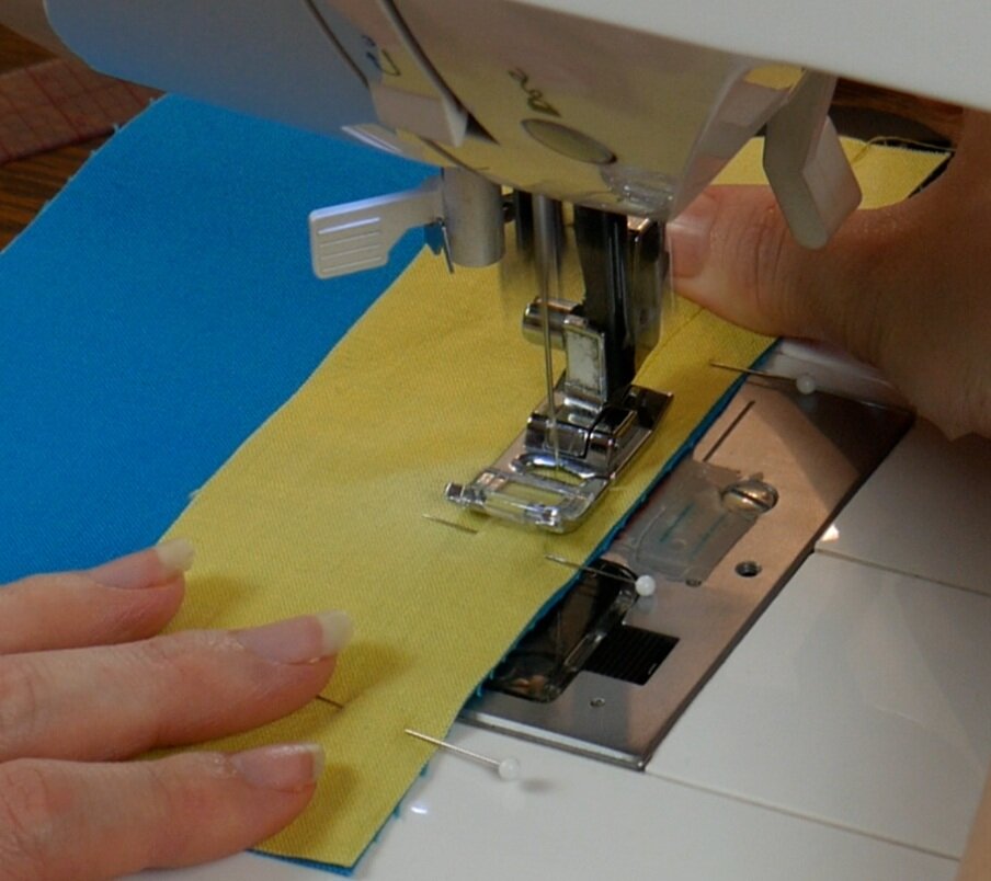 Sew the binding at 1/2" seam allowance.