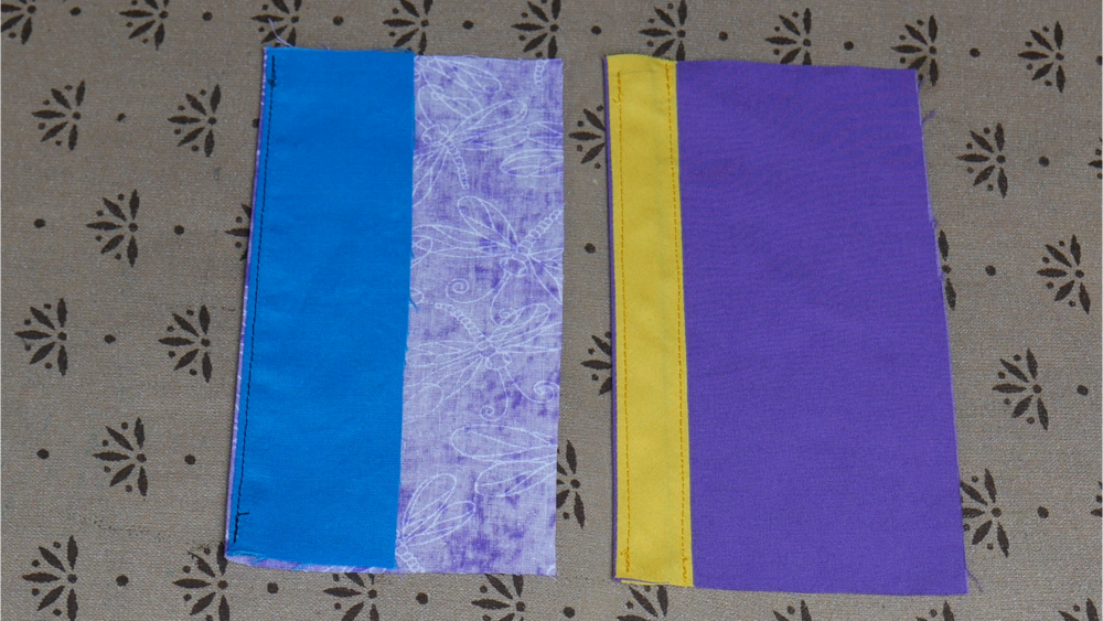 A normal facing (left) compared to bias binding as a facing (right).