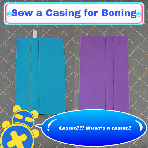 How to sew a channel for boning.