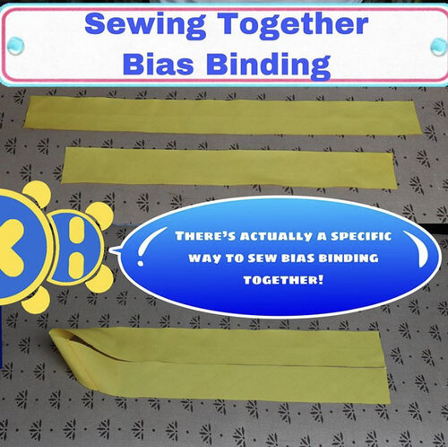 Bias tape has to be sewing together a certain way if you want one long strip.