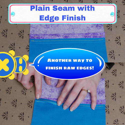 How to do a plain seam with an edge finish.