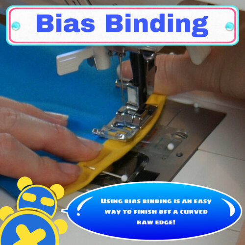 Bias tape is an easy way to add trim to curved edges.