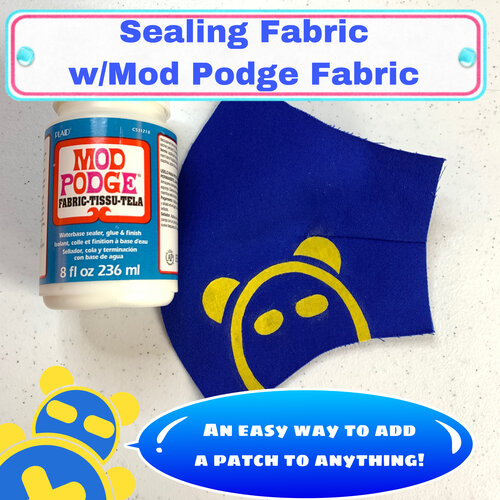 How to add a fabric applique with mod podge fabric.