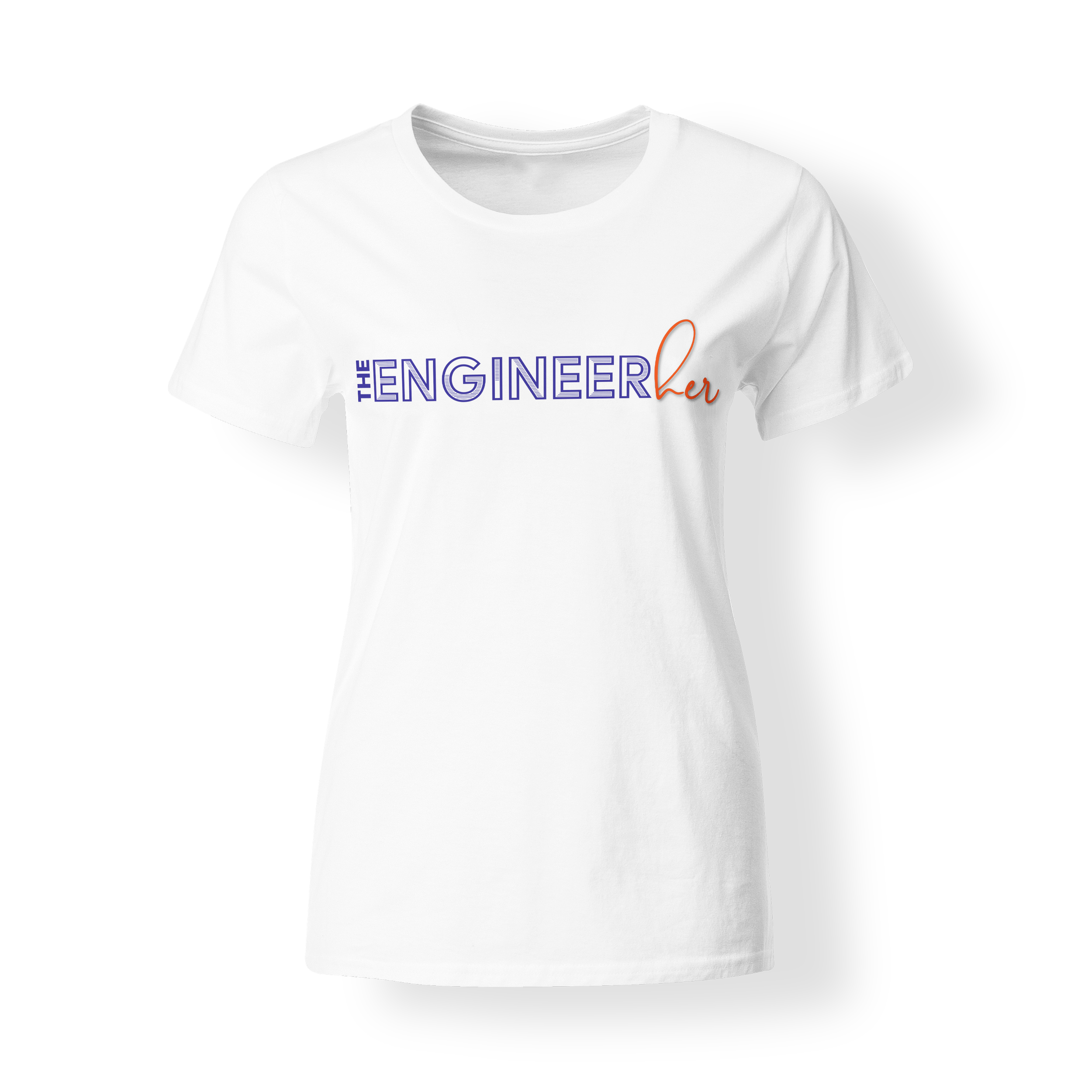 White T Shirt - Blue+Orange Logo.png