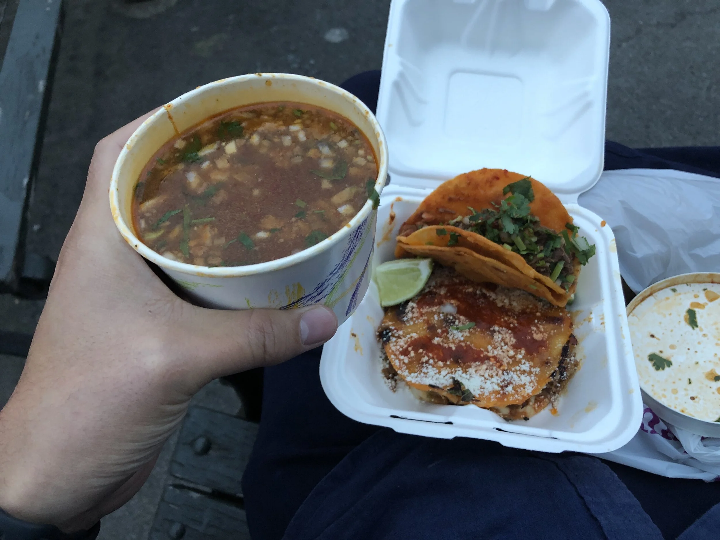 First time trying tacos with consomme