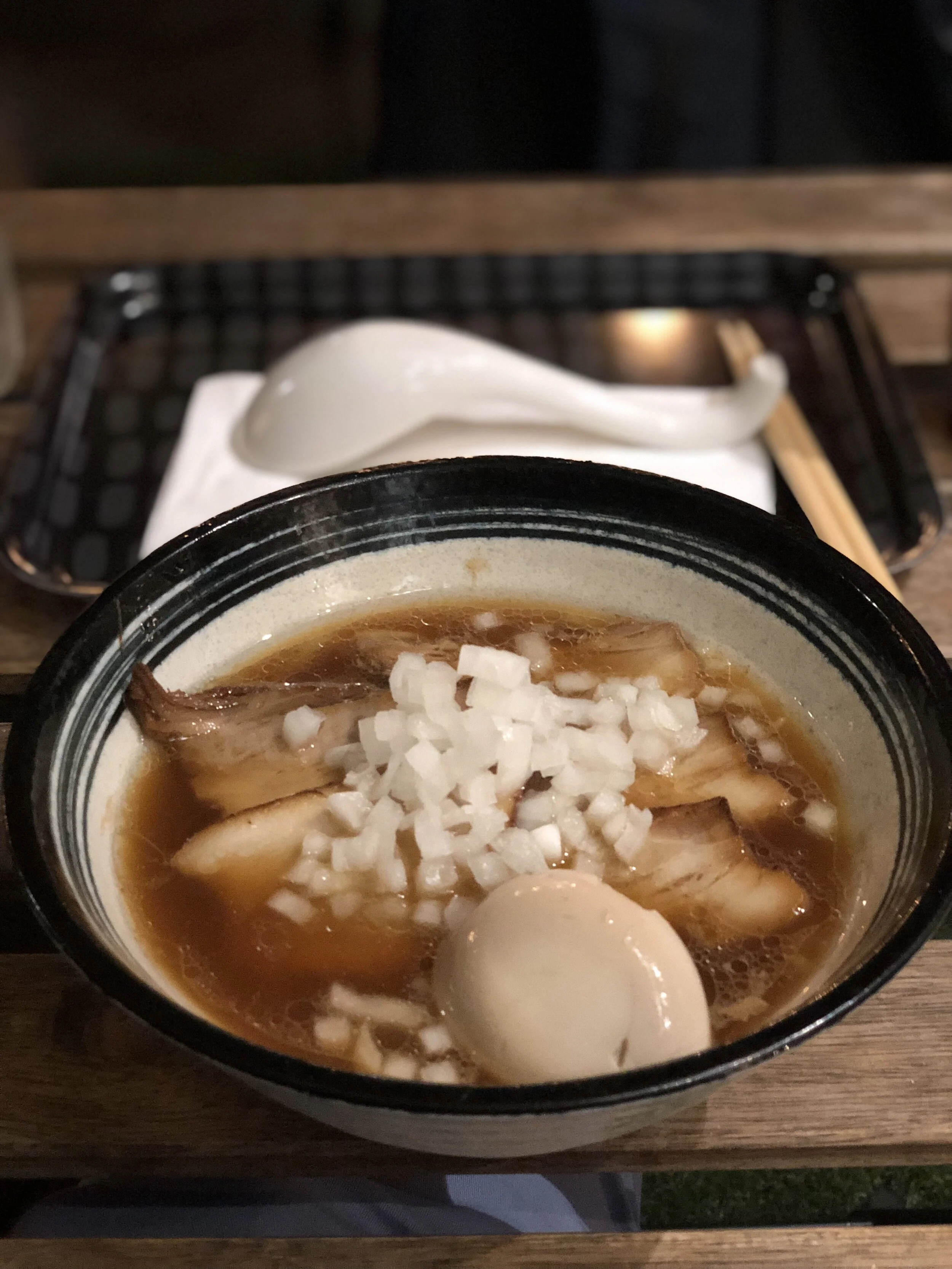 Kitakata ramen from Gorin Ramen. Kind of smoky/salty. I thought it was ok.