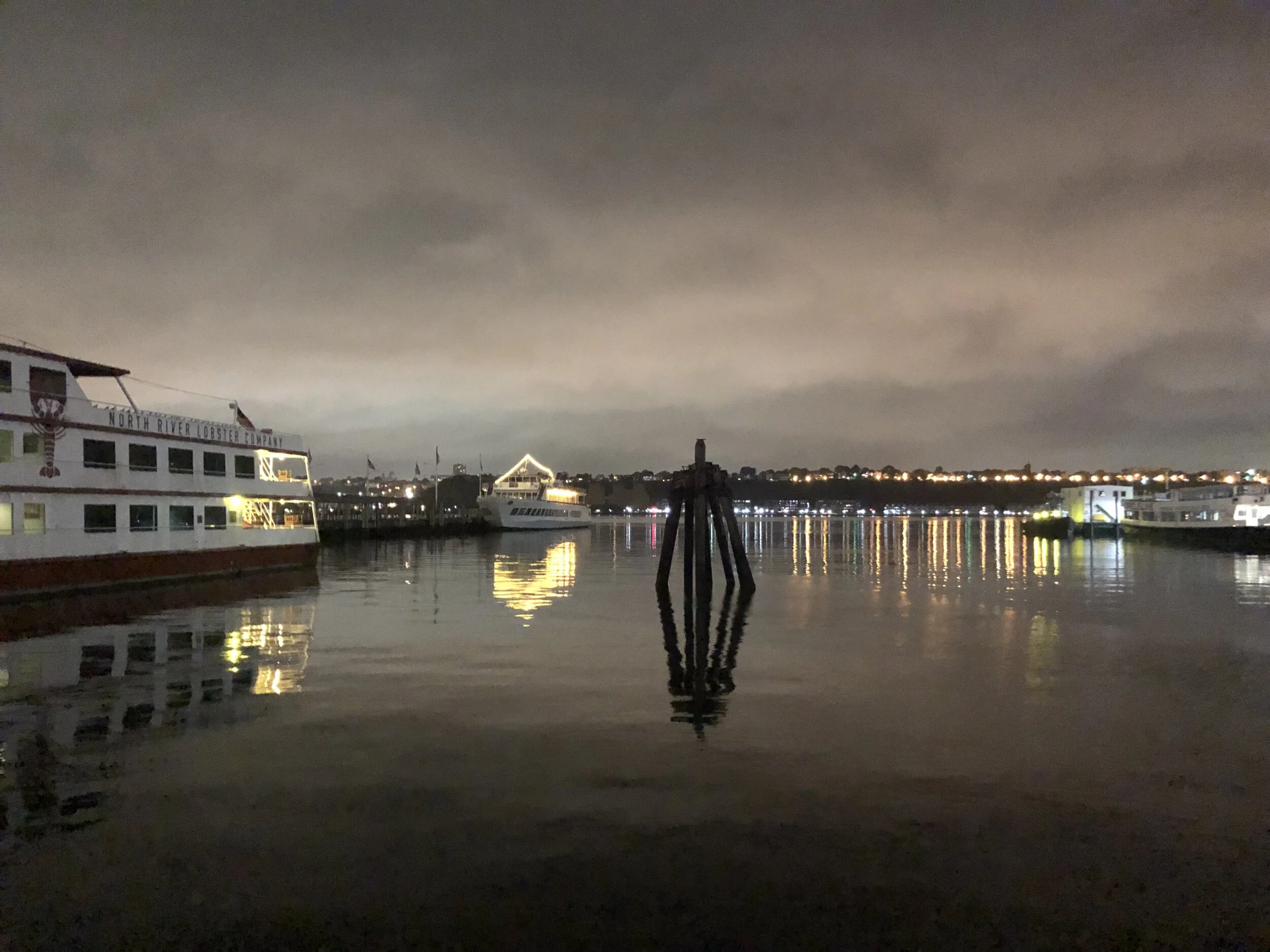 late night hanging with Will. He always insists going to the water. Jersey looks beautiful from the distance
