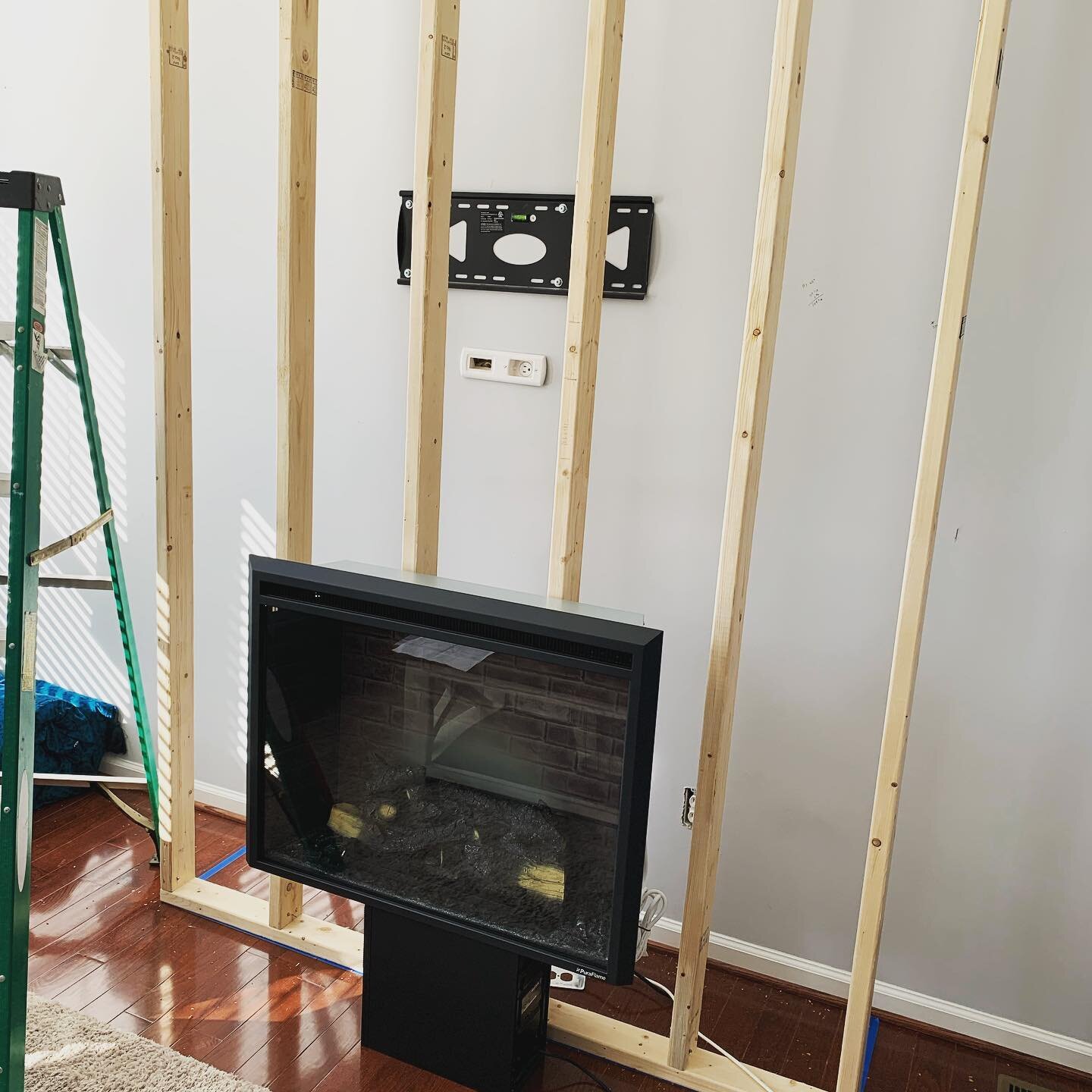 First project in the new house. Electric fireplace.