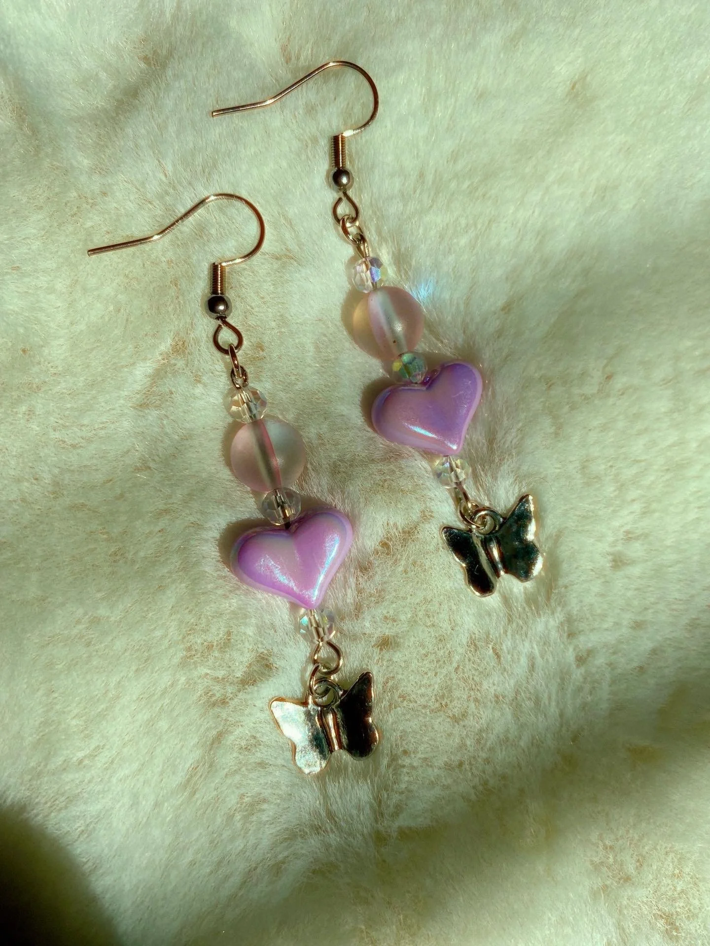 Pink Butterfly Earrings