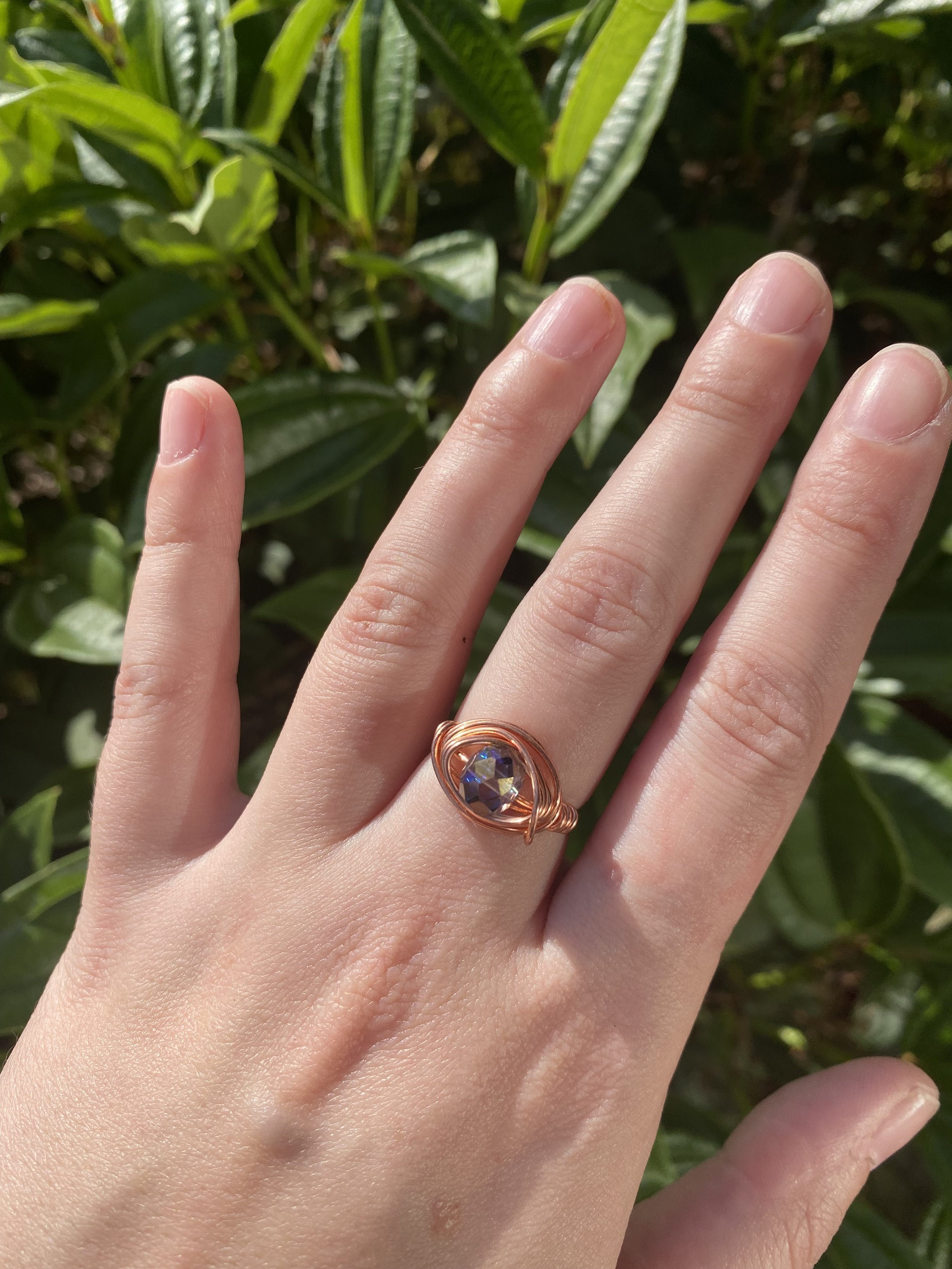 Bare copper ring