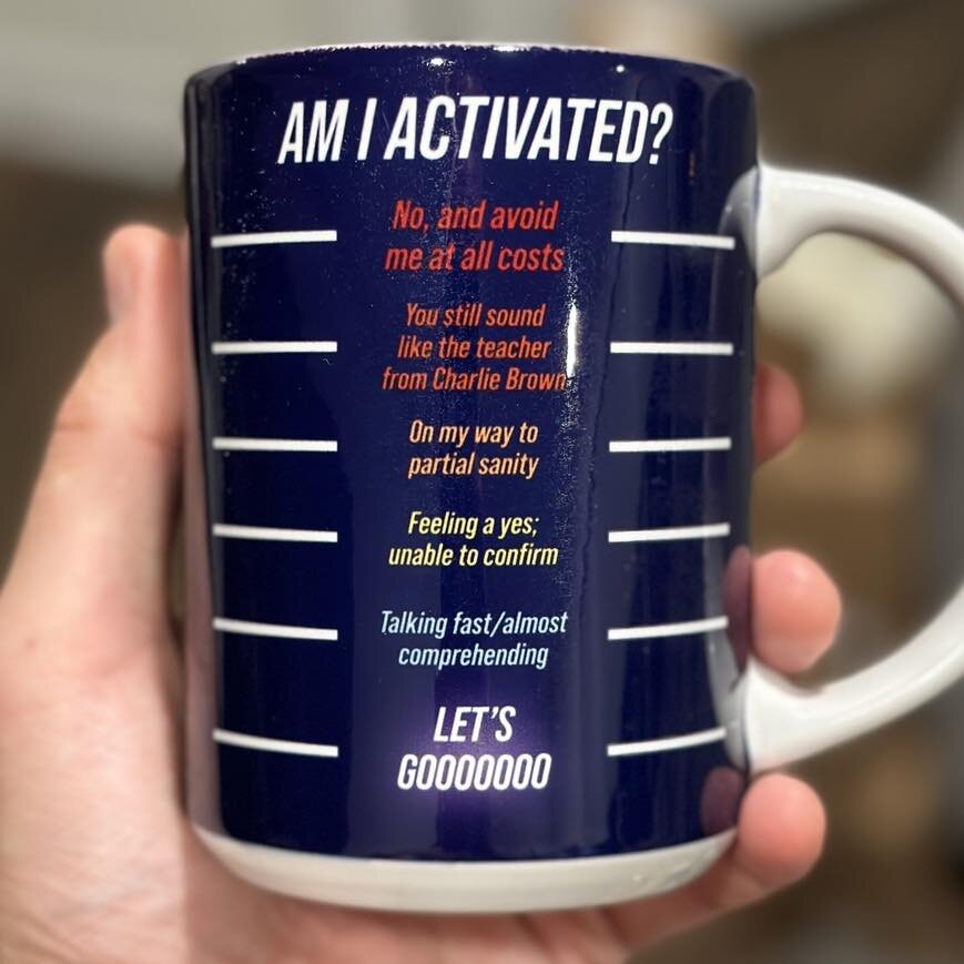 There is cringe merch, and then there is totally on-brand merch. Activate mugs on sale now for $24, so you can get your bean juice on schedule. Limited run of 75 units. DM to order. 🔥