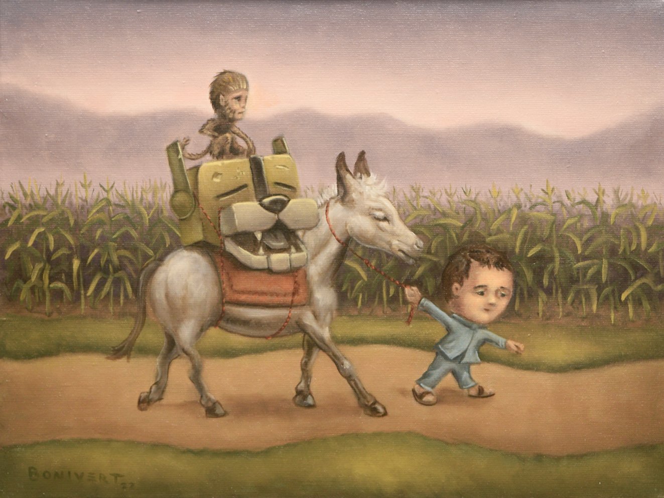 Scrappers, Oil on Linen, 12"x16", 2022