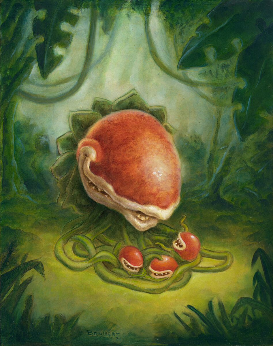 Plantasia, Oil on Panel, 11"x14", 2021