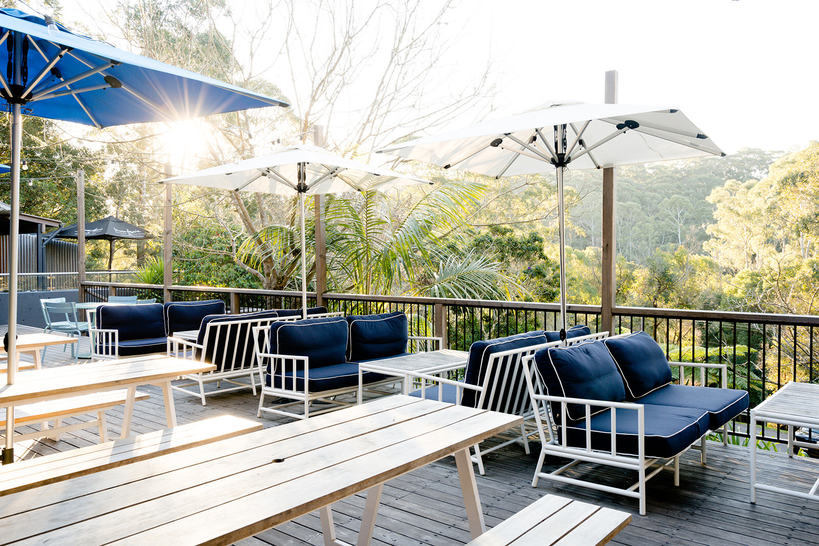 The north facing terrace is the perfect place for a meal and a few drinks with friends